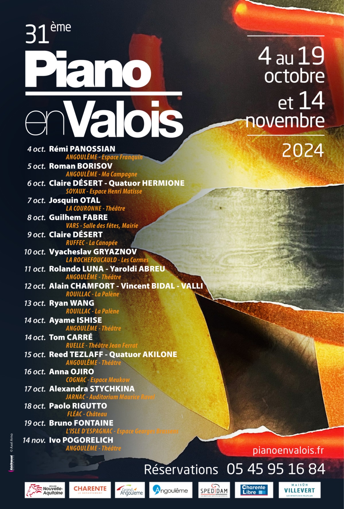 Affiche du festival Piano en Valois édition 2024